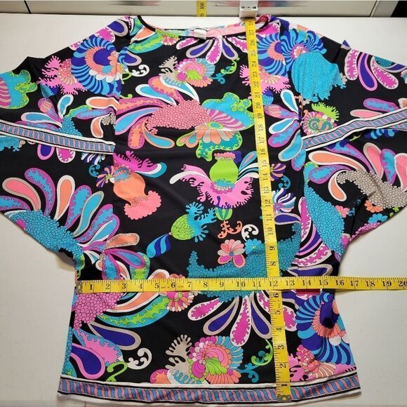 Trina Turk Beach Tunic Swimsuit Cover-up Hippie Psychedelic Groovy Pattern - Picture 9 of 9